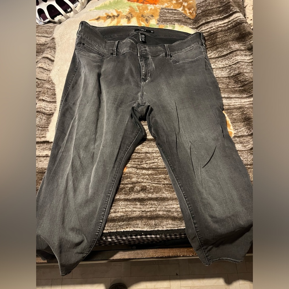 Torrid Gray Relaxed Jeans with Sturdy Denim